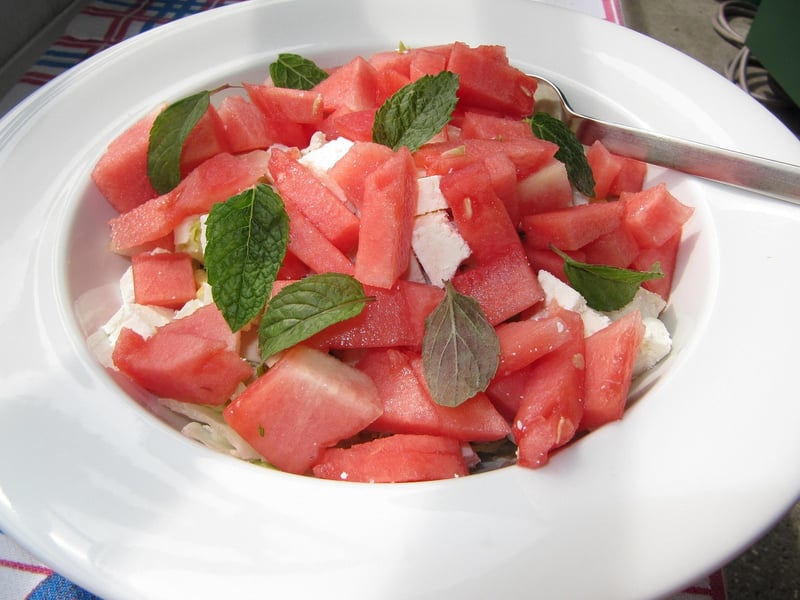 Watermelon and Feta Cheese Pairing